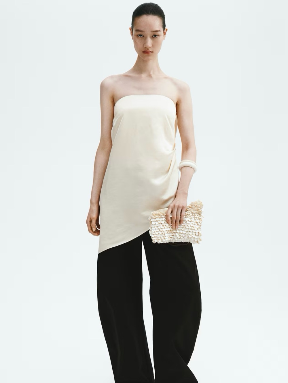 Satin Bandeau / Strapless Top
